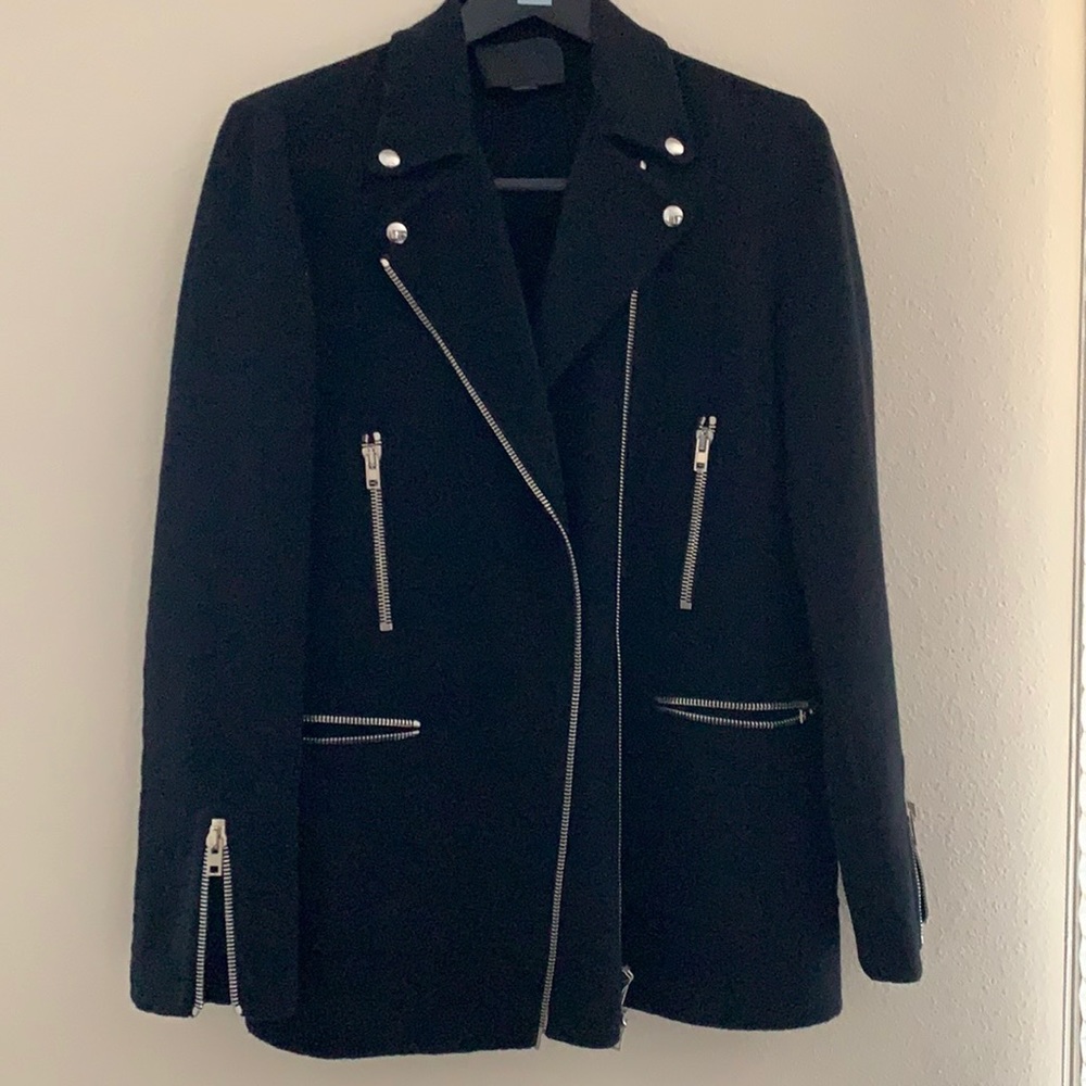 Alexander Wang Black Jacket with Silver Accents